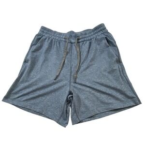 Lululemon Short 6 Heathered Blue Mens Small Yoga Training LM7BCVS
